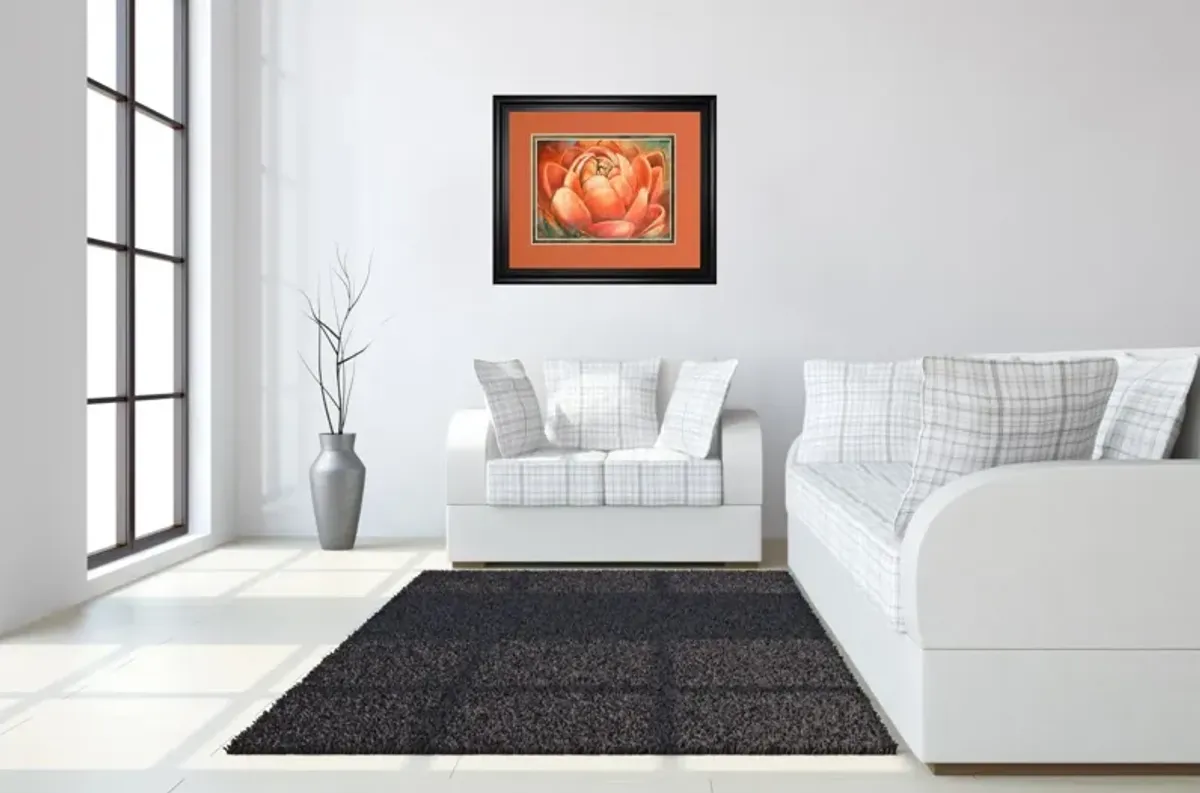 Red Lotus Il By Patricia Pinto - Framed Print Wall Art - Red