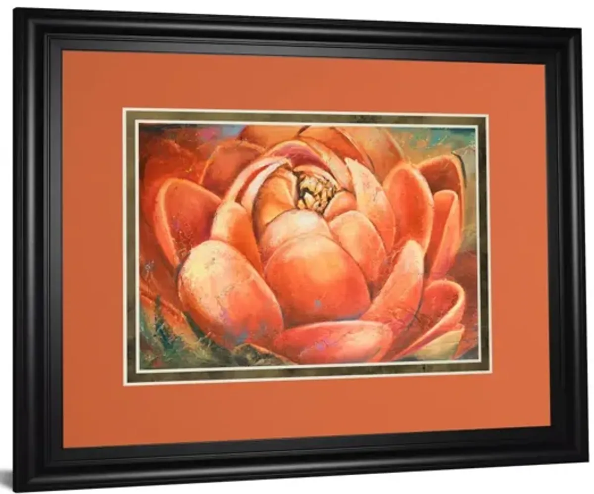 Red Lotus Il By Patricia Pinto - Framed Print Wall Art - Red