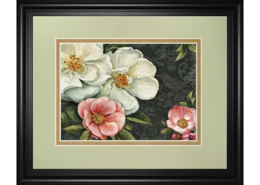 Floral Damask I By Lisa Audit - Framed Print Wall Art - White