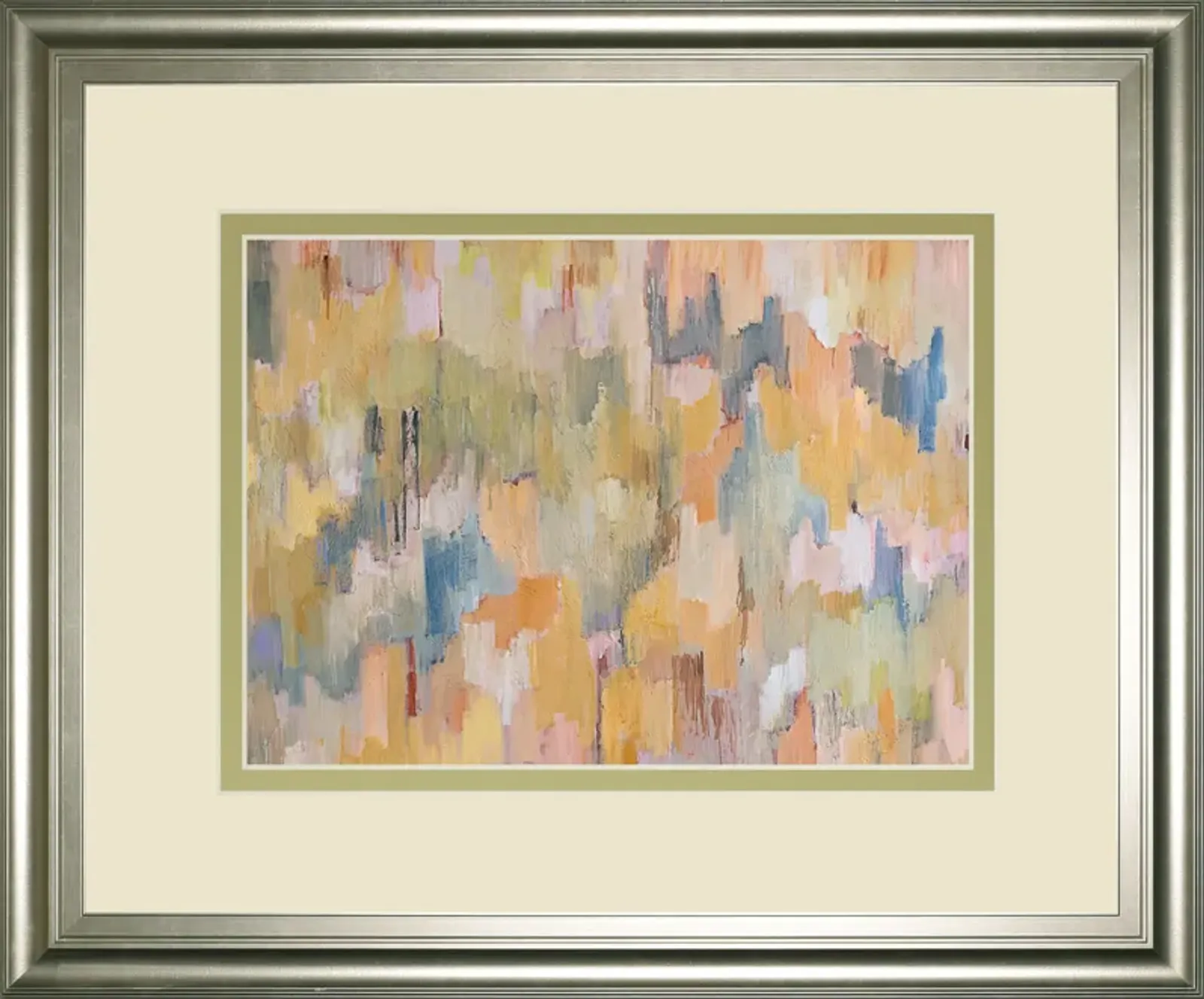 Concerto Grey By Robert Cresvell - Framed Print Wall Art - Yellow