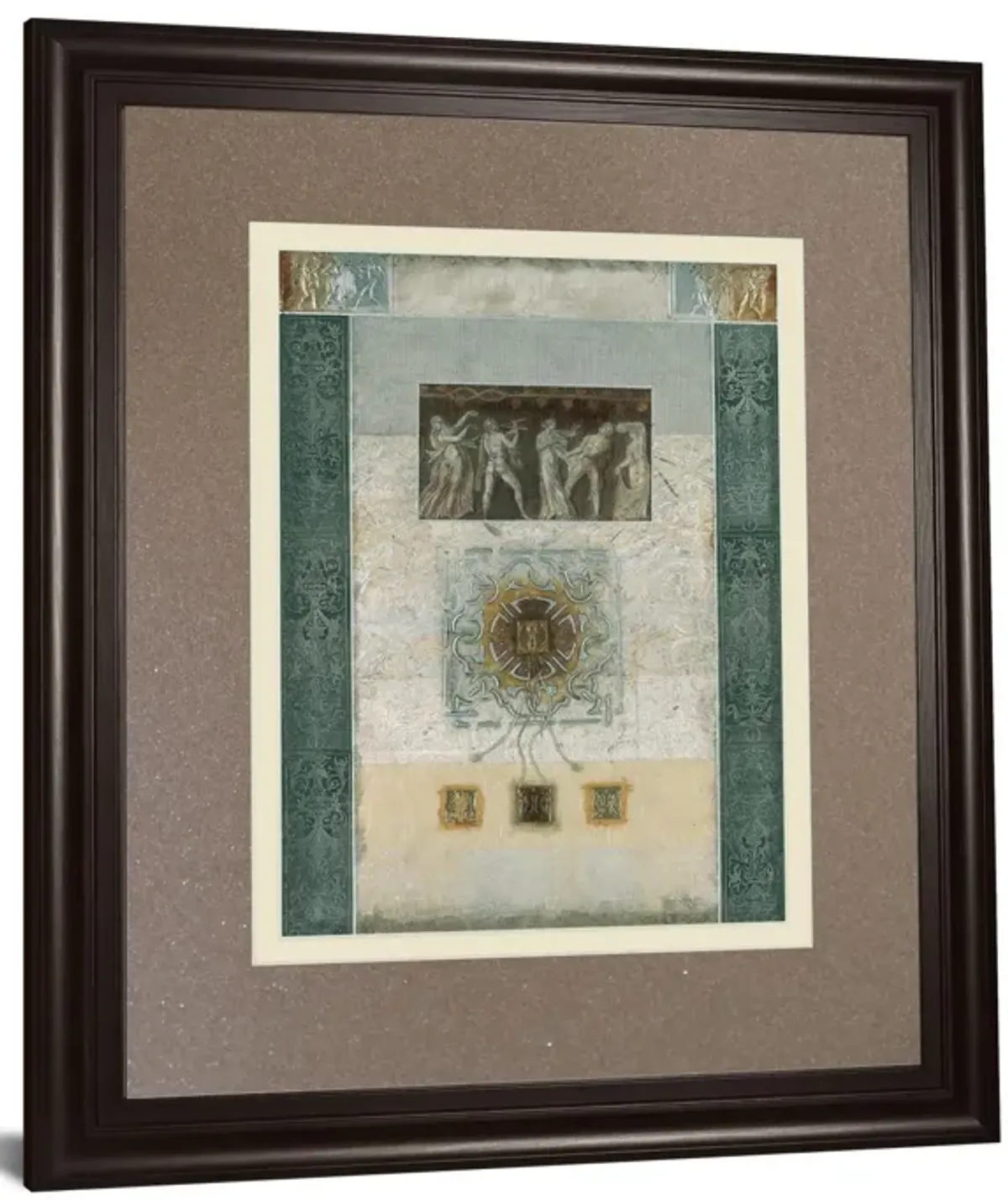 Romanesque Il By Douglas - Framed Print Wall Art - Green