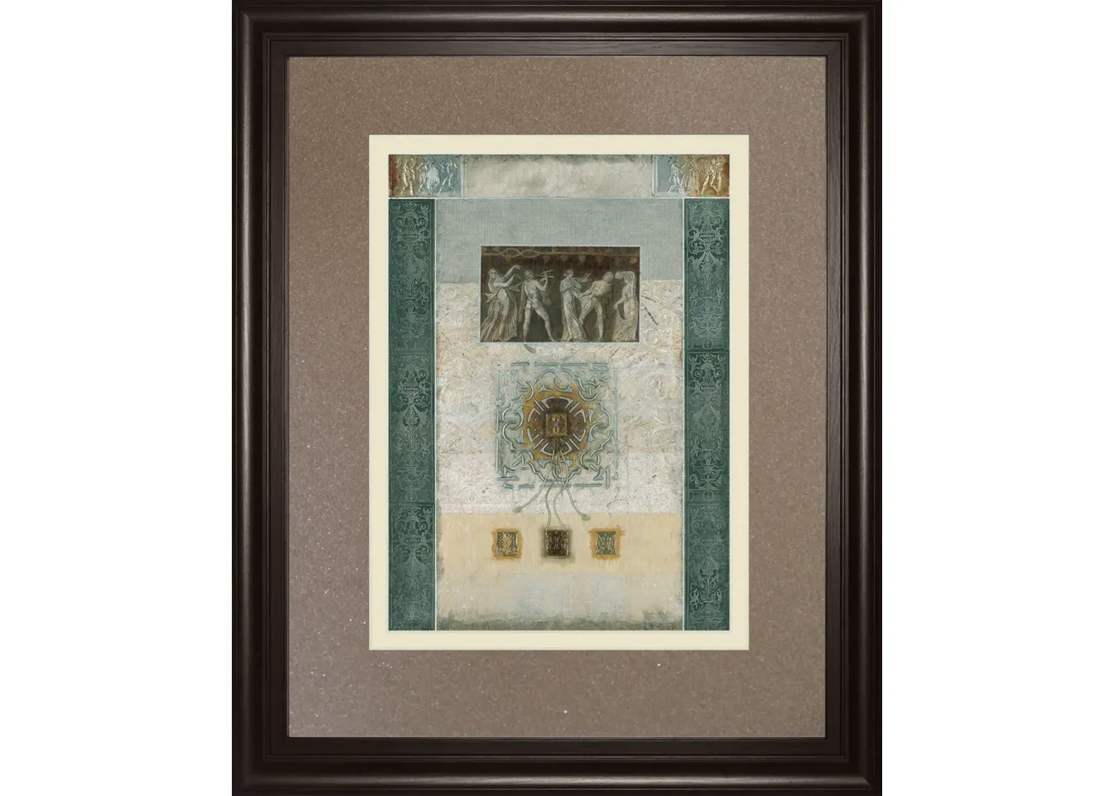 Romanesque Il By Douglas - Framed Print Wall Art - Green