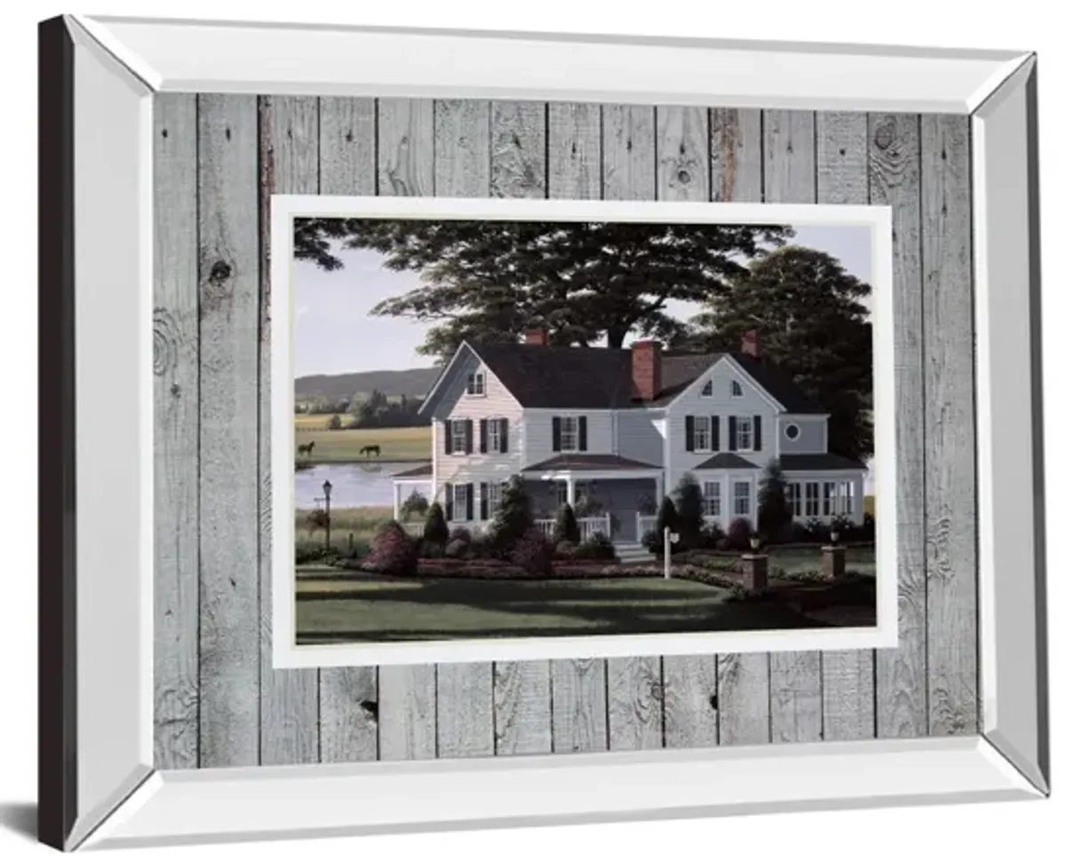 The Counrty Inn By Saunders B. Mirrored Frame - Green