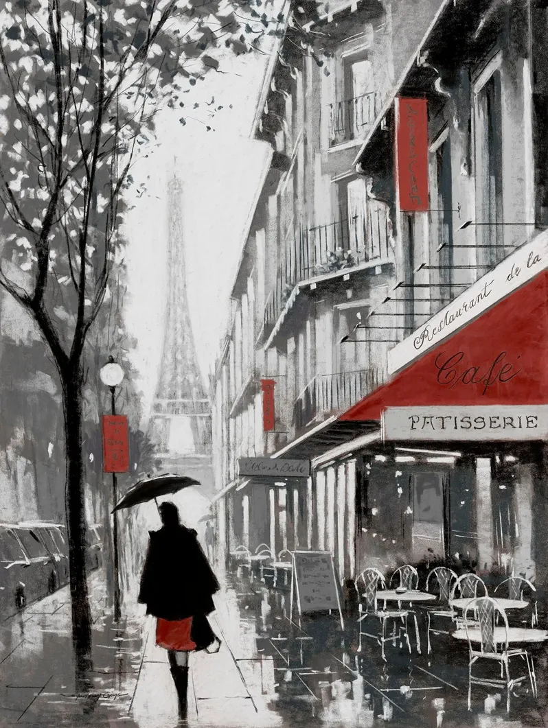 Framed - Rainy Paris I By A. Orme - Dark Gray