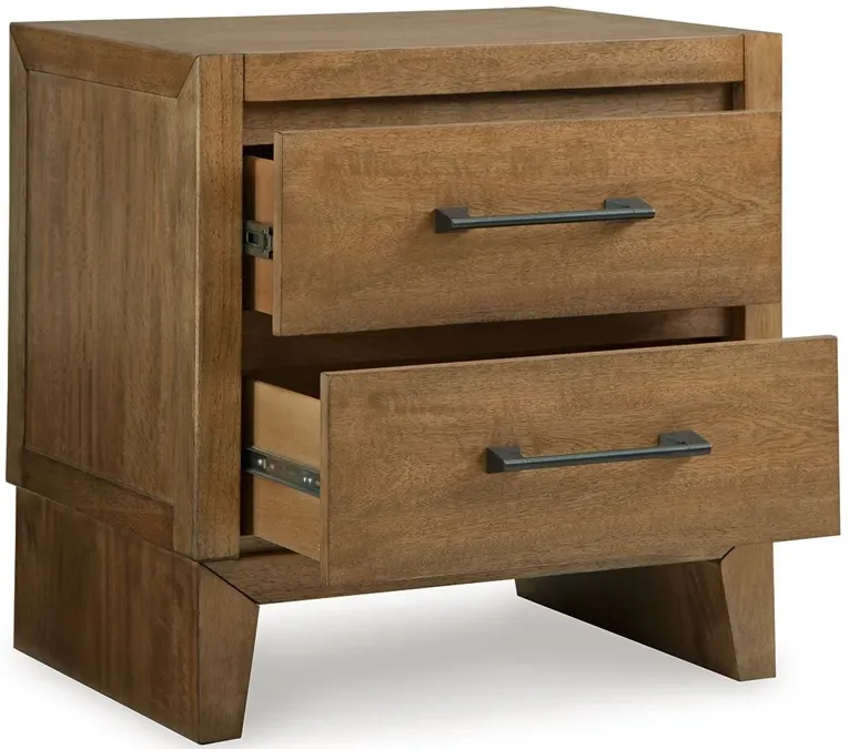 Sherbana - Light Brown - Two Drawer Night Stand