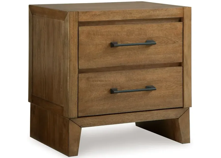 Sherbana - Light Brown - Two Drawer Night Stand