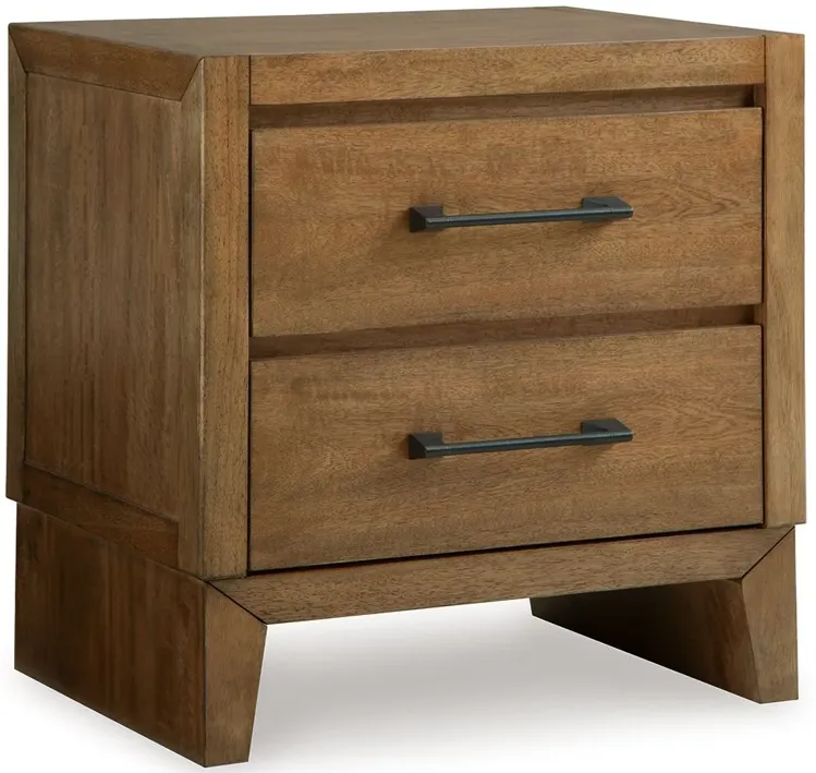 Sherbana - Light Brown - Two Drawer Night Stand