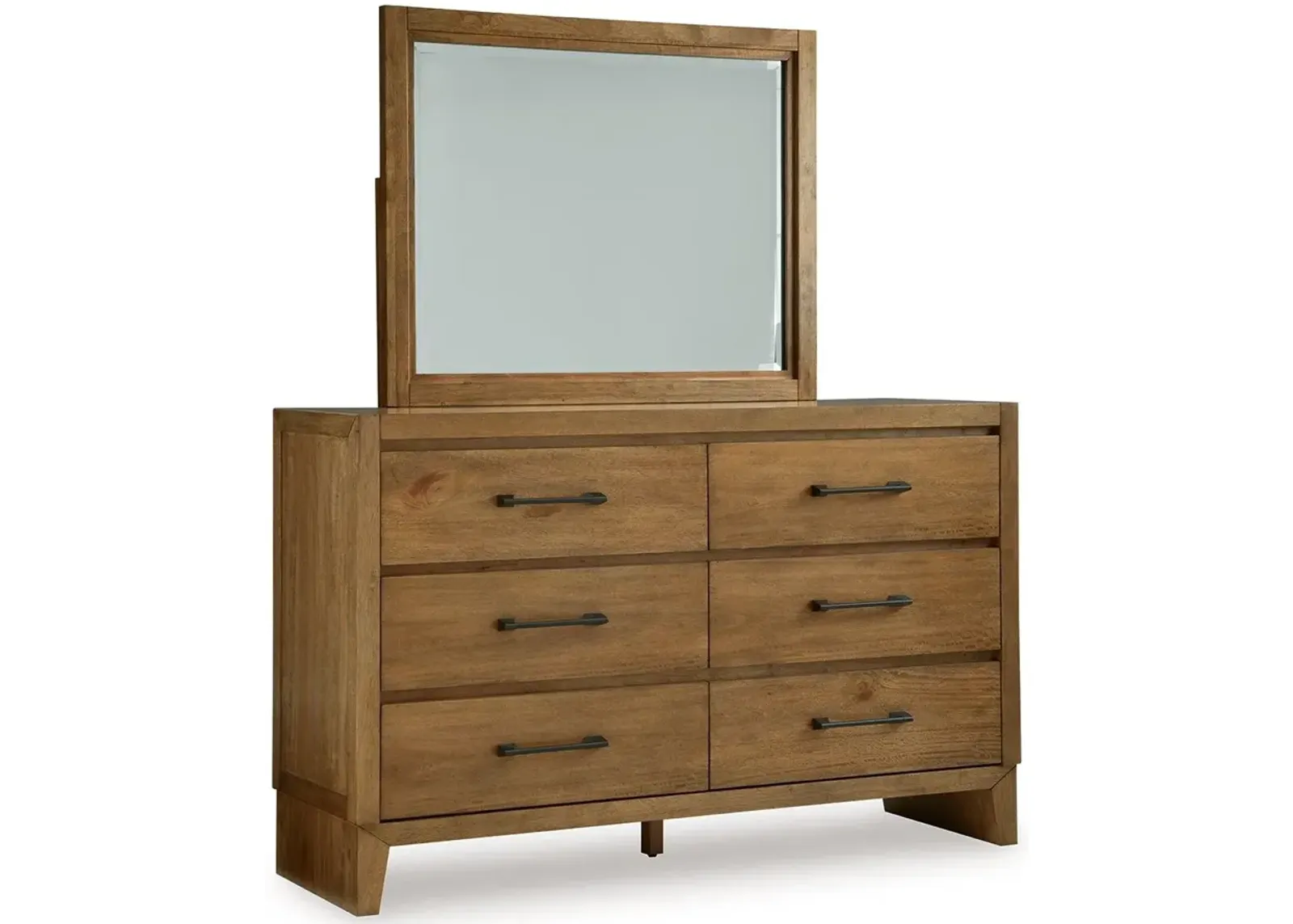 Sherbana - Light Brown - Dresser And Mirror