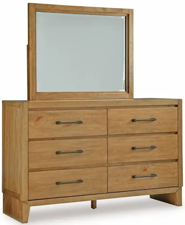 Sherbana - Dresser And Mirror - Light Brown