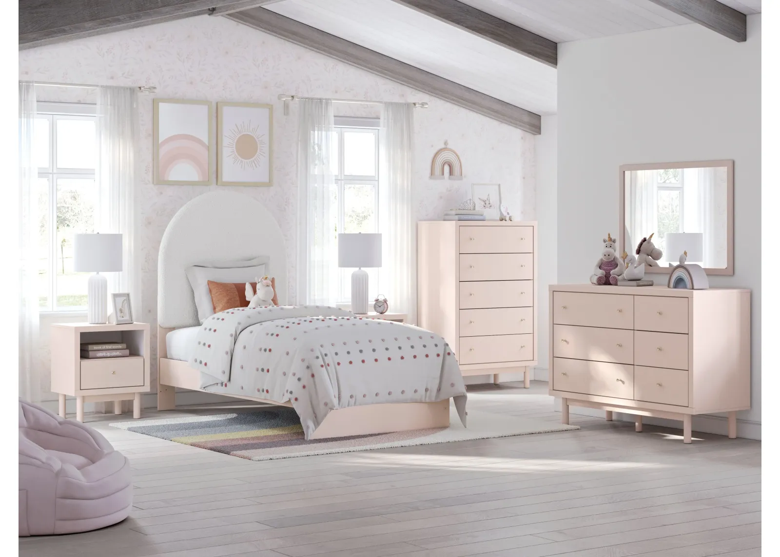 Wistenpine - Upholstered Panel Bedroom Set