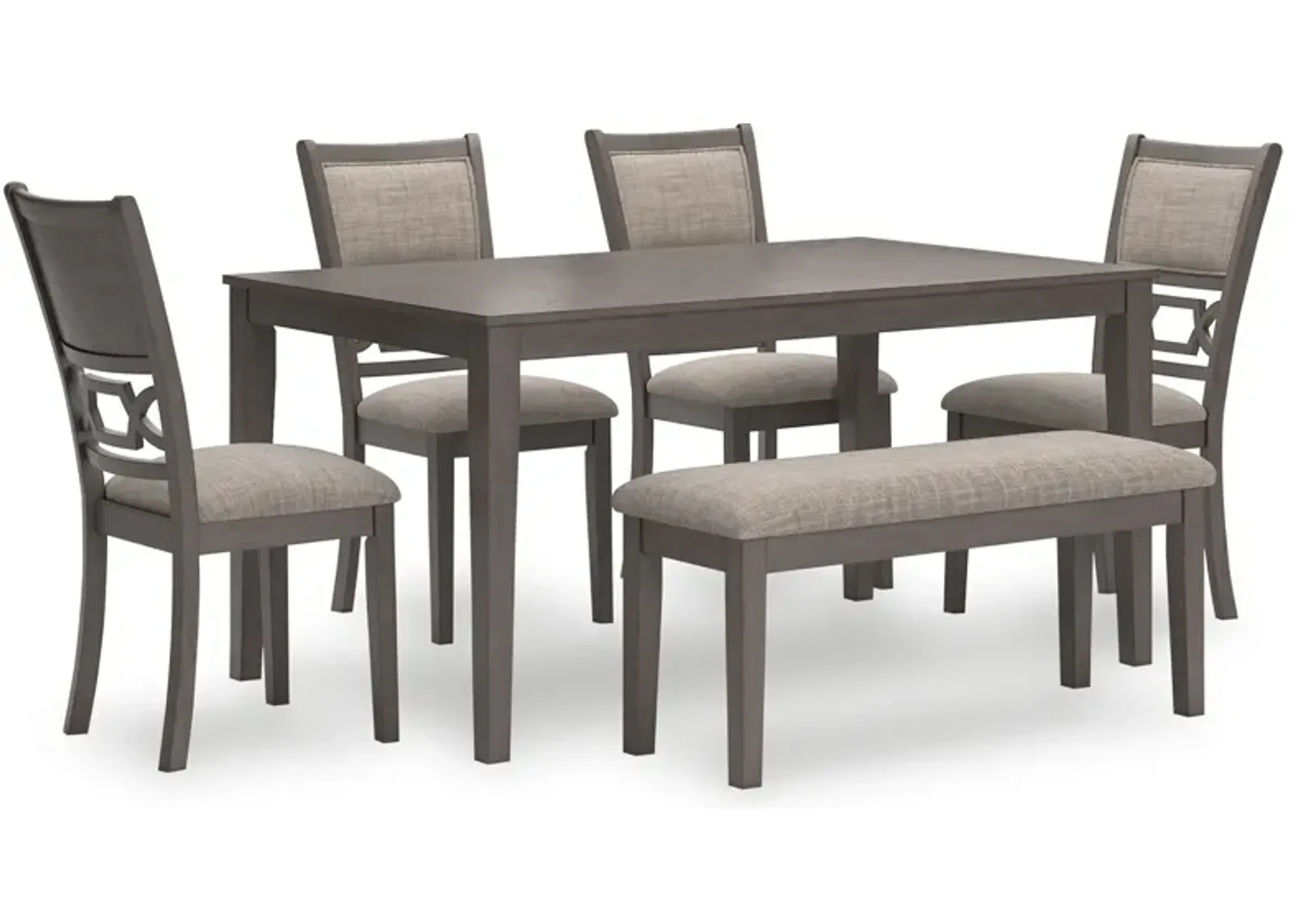 Wrenning - Gray - Dining Room Table Set (Set of 6)