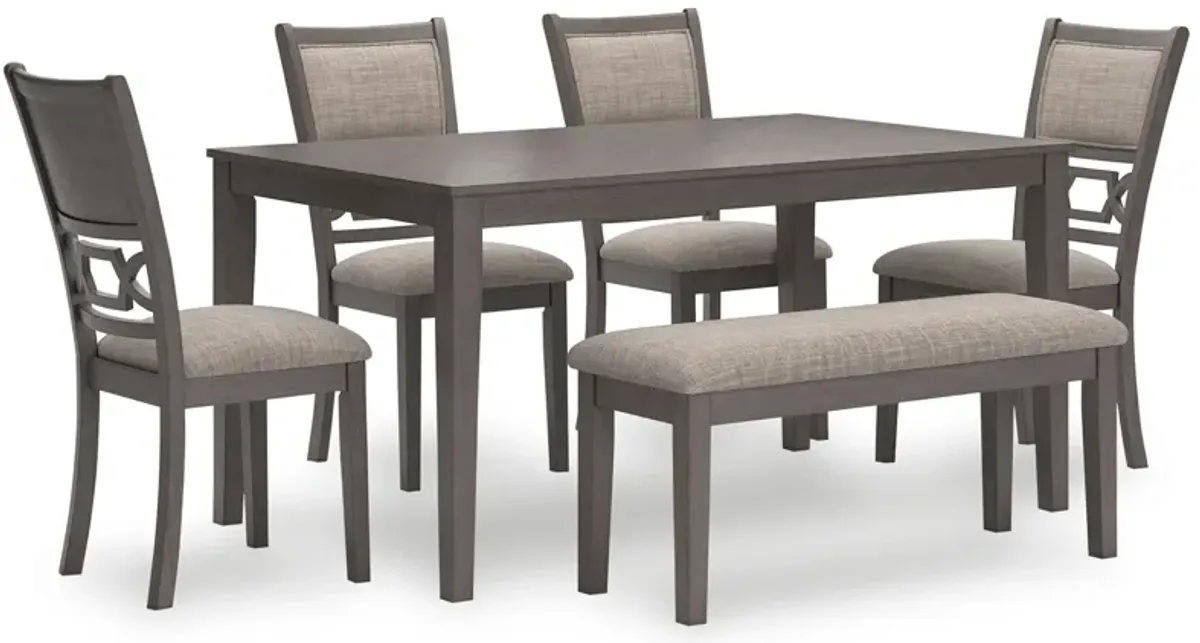 Wrenning - Dining Room Table Set (Set of 6) - Gray