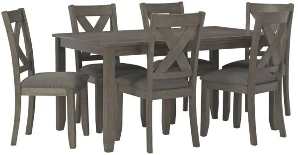 Caitbrook - Gray - RECT DRM Table Set (Set of 7)