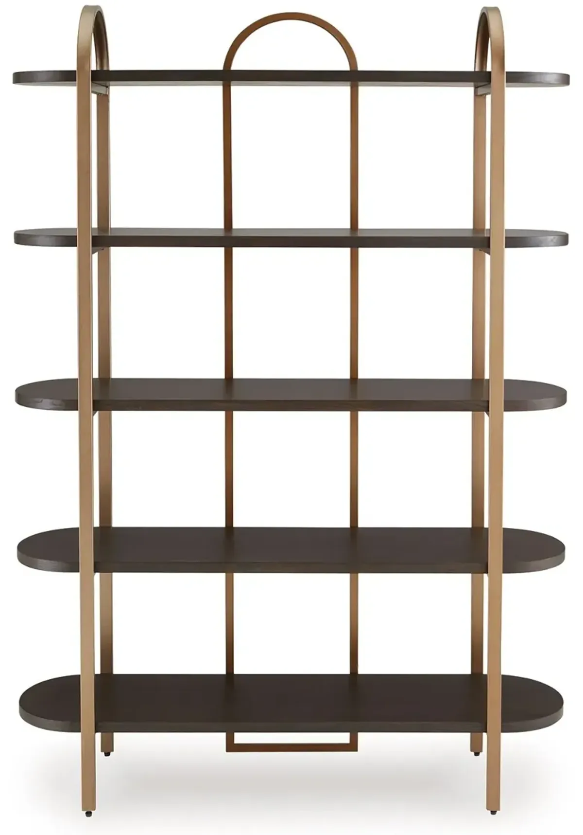 Brentmour - Brown / Gold Finish - Bookcase
