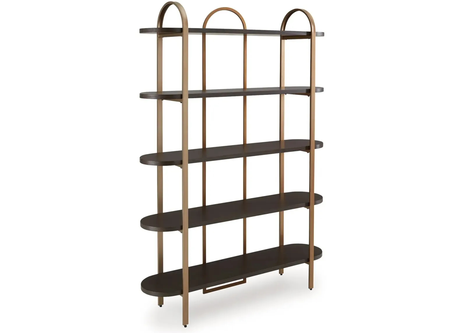 Brentmour - Brown / Gold Finish - Bookcase