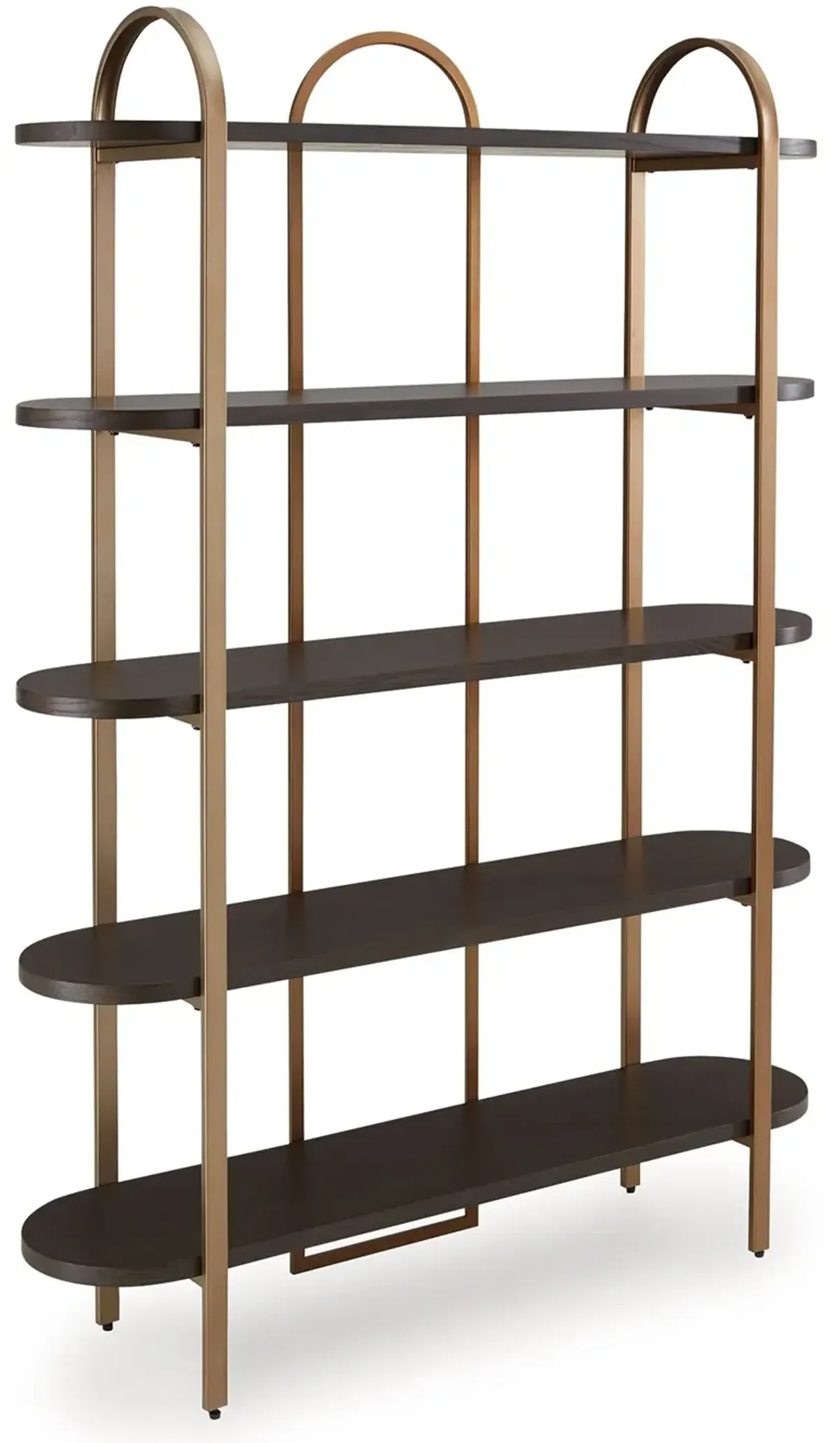 Brentmour - Bookcase - Brown / Gold Finish
