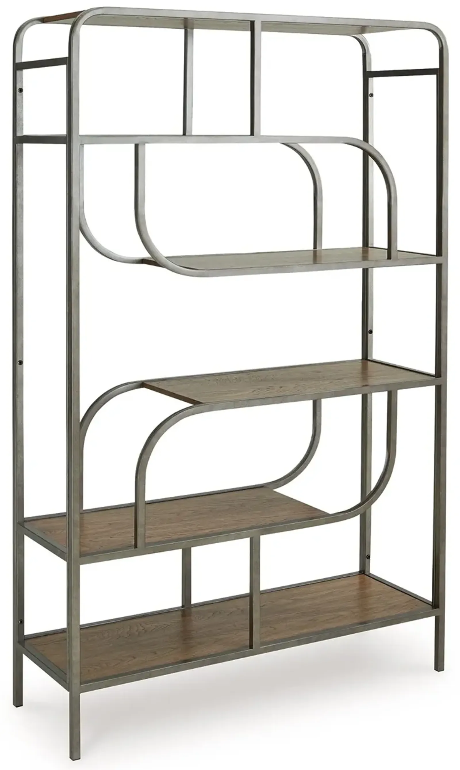 Jaddon - Brown / Antique Silver - Bookcase