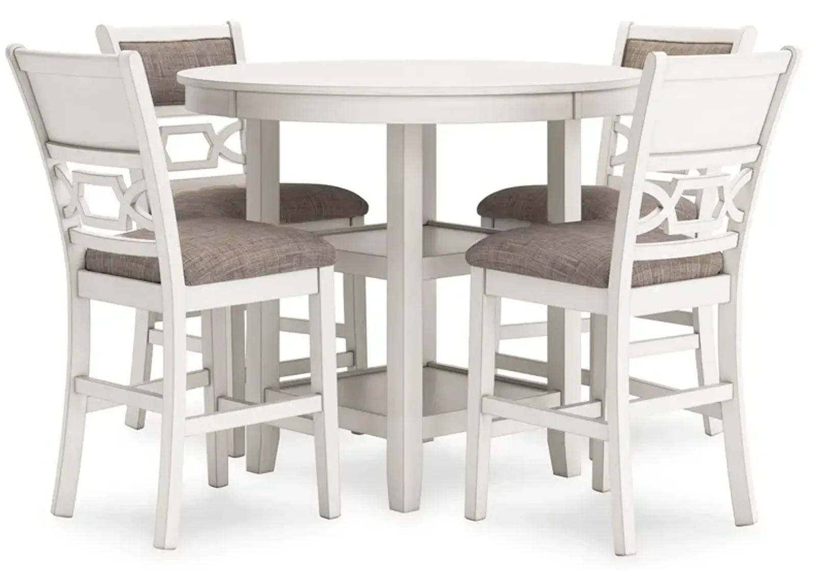 Erinberg - Antique White - Dining Room Counter Table Set (Set of 5)