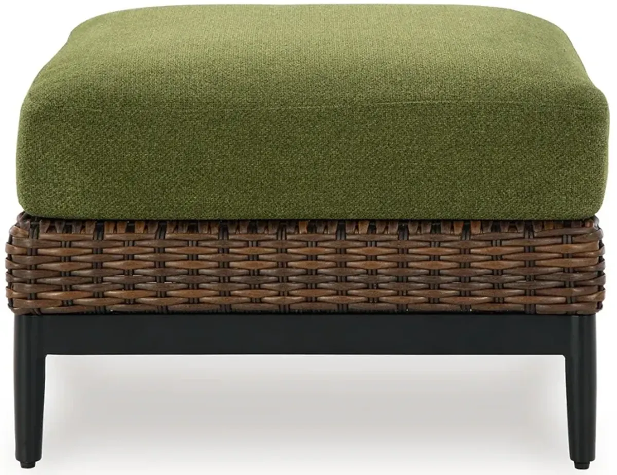 Horizon Hall - Brown / Green - Ottoman With Cushion