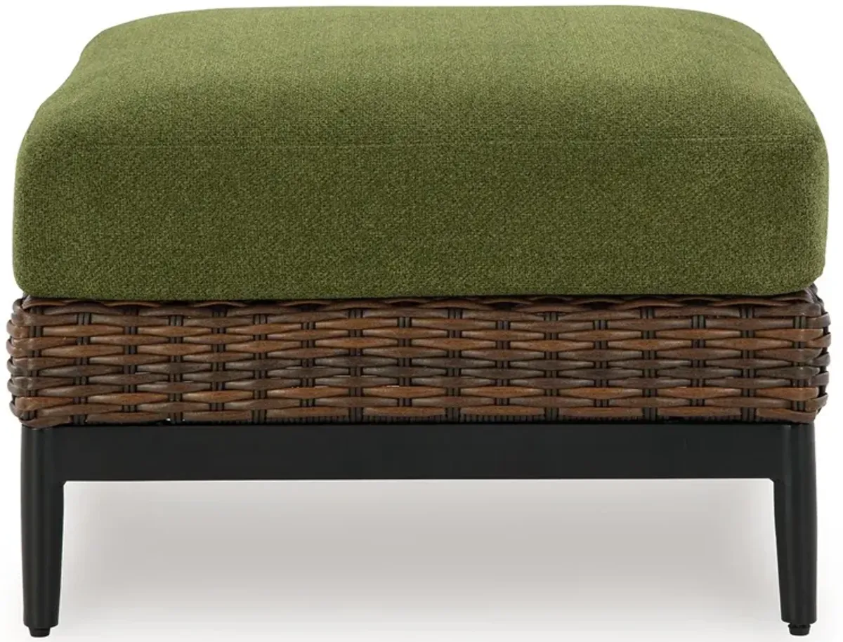 Horizon Hall - Brown / Green - Ottoman With Cushion