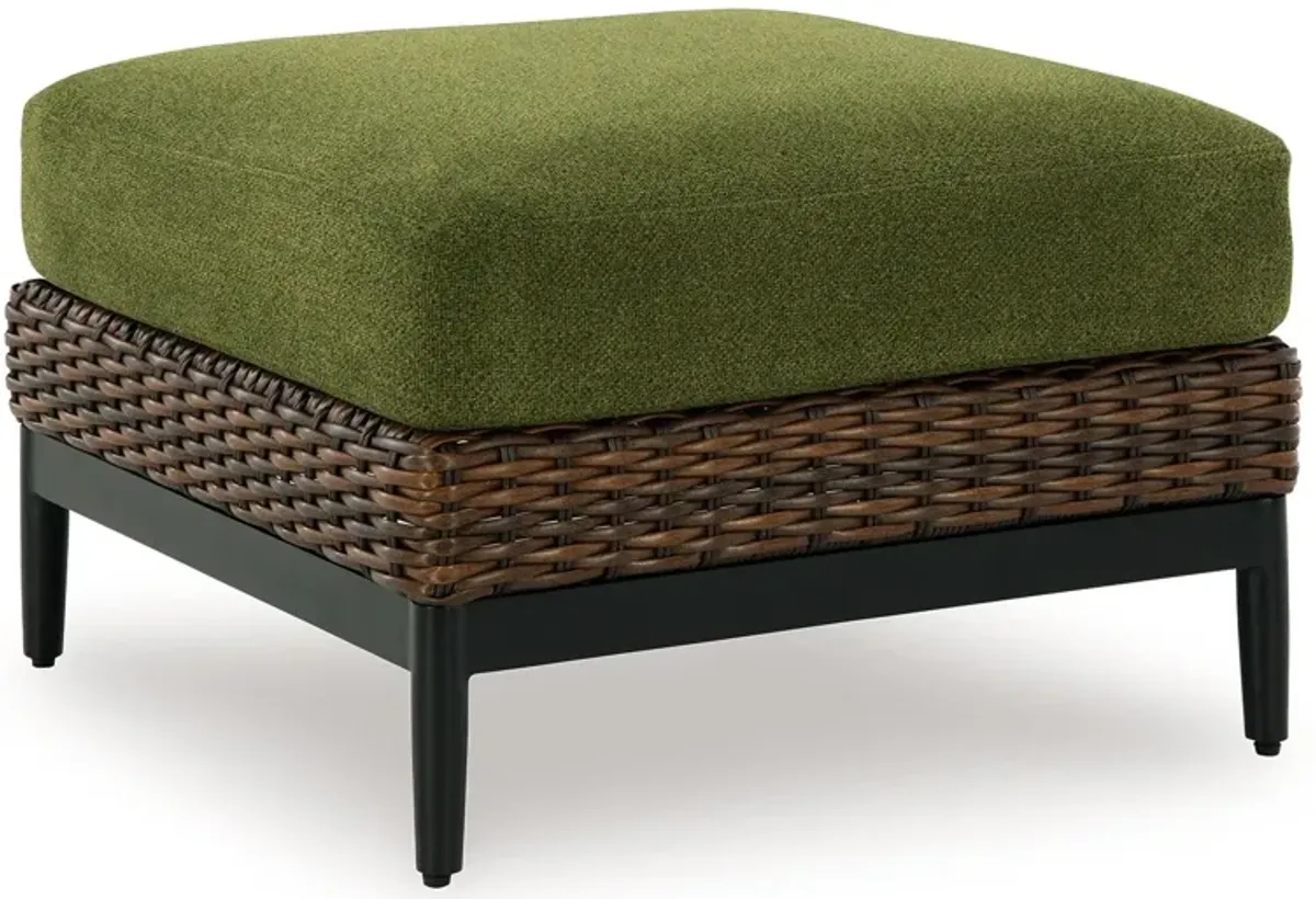 Horizon Hall - Brown / Green - Ottoman With Cushion