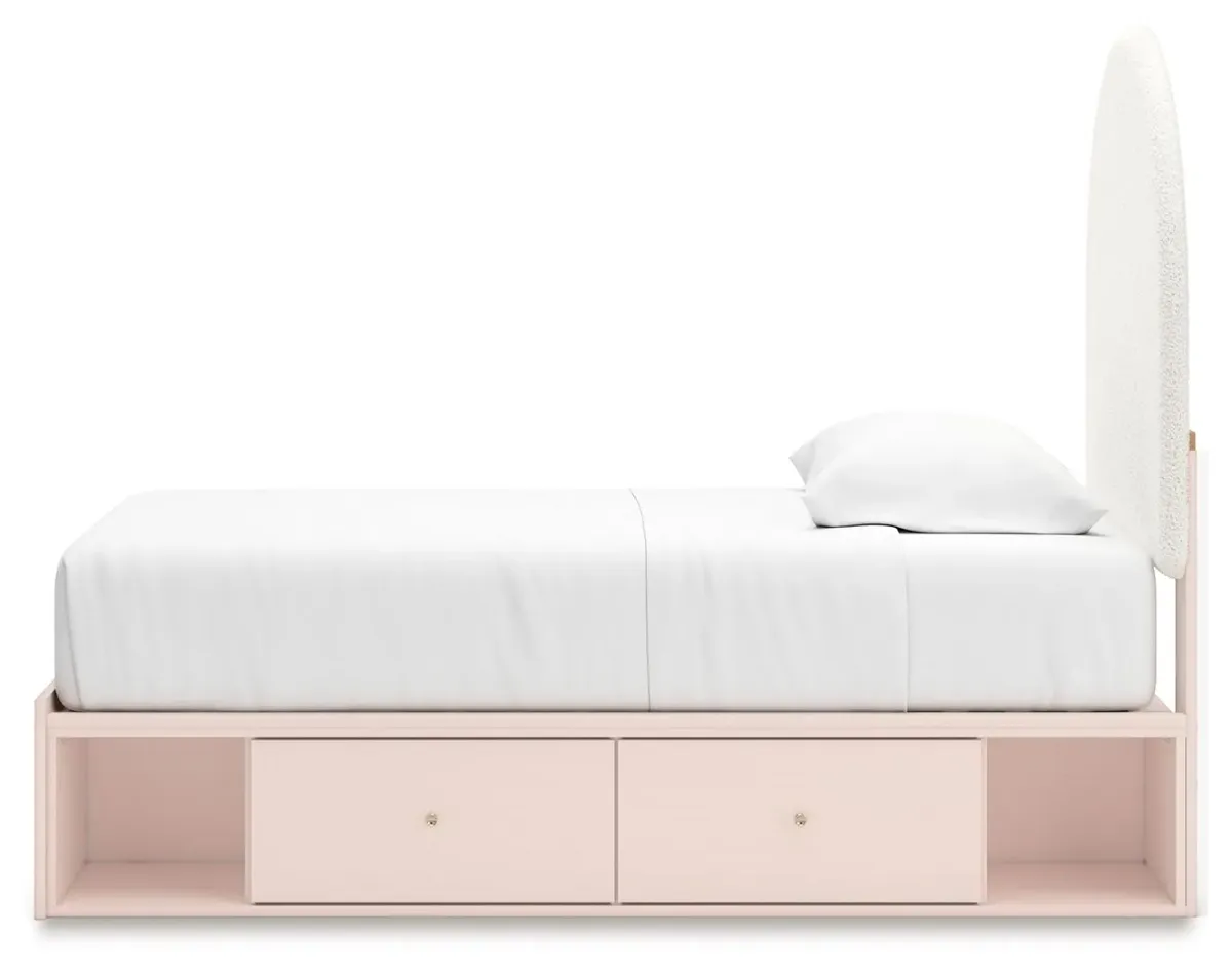 Wistenpine - Upholstered Panel Bed With Storage