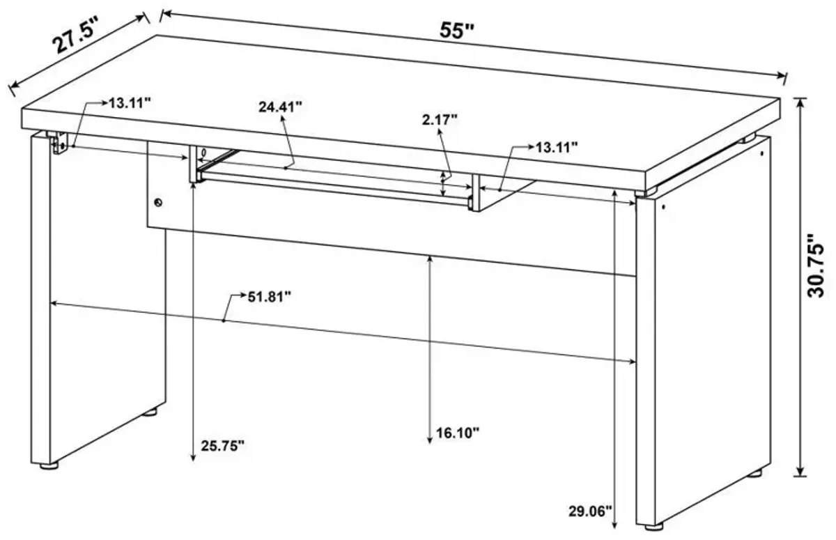 Skylar - L-Shape Desk With Mobile File Cabinet - Cappuccino