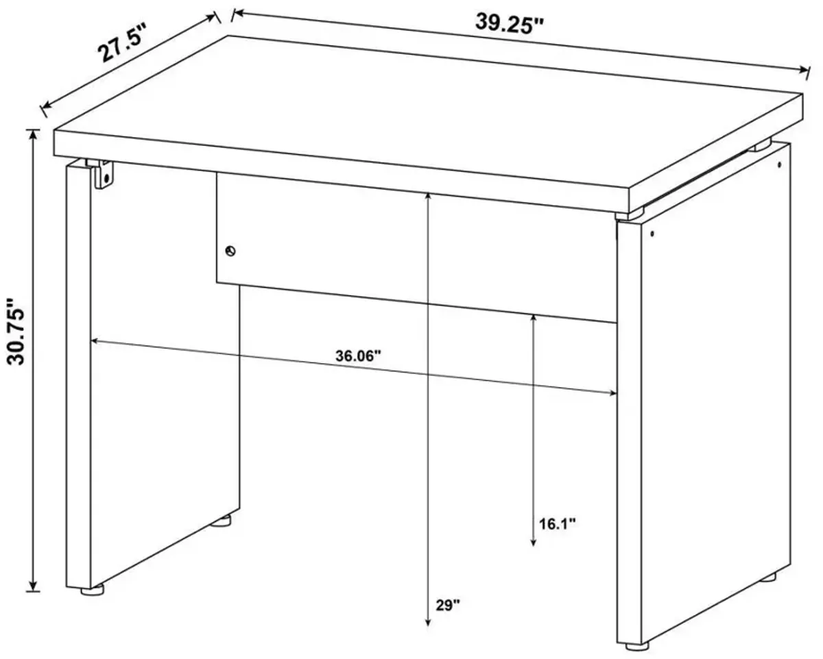 Skylar - L-Shape Desk With Mobile File Cabinet - Cappuccino