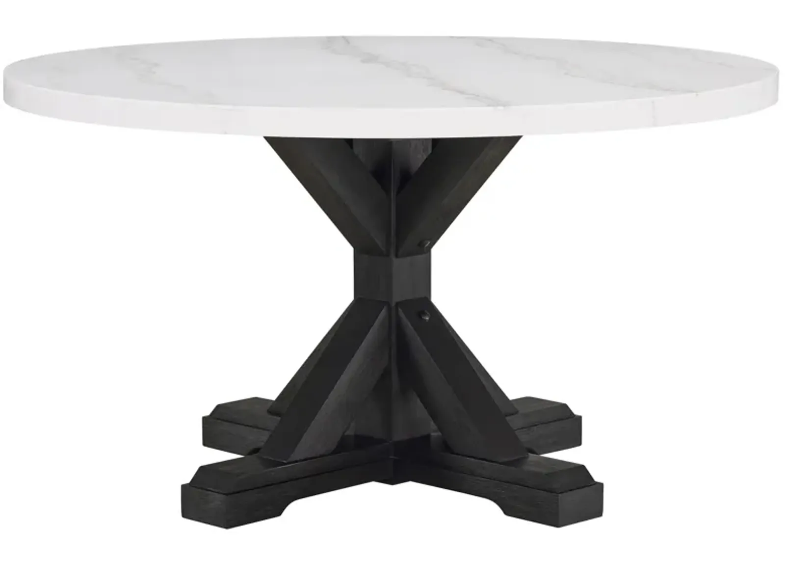 Varley - Genuine Marble Table - White & Charcoal