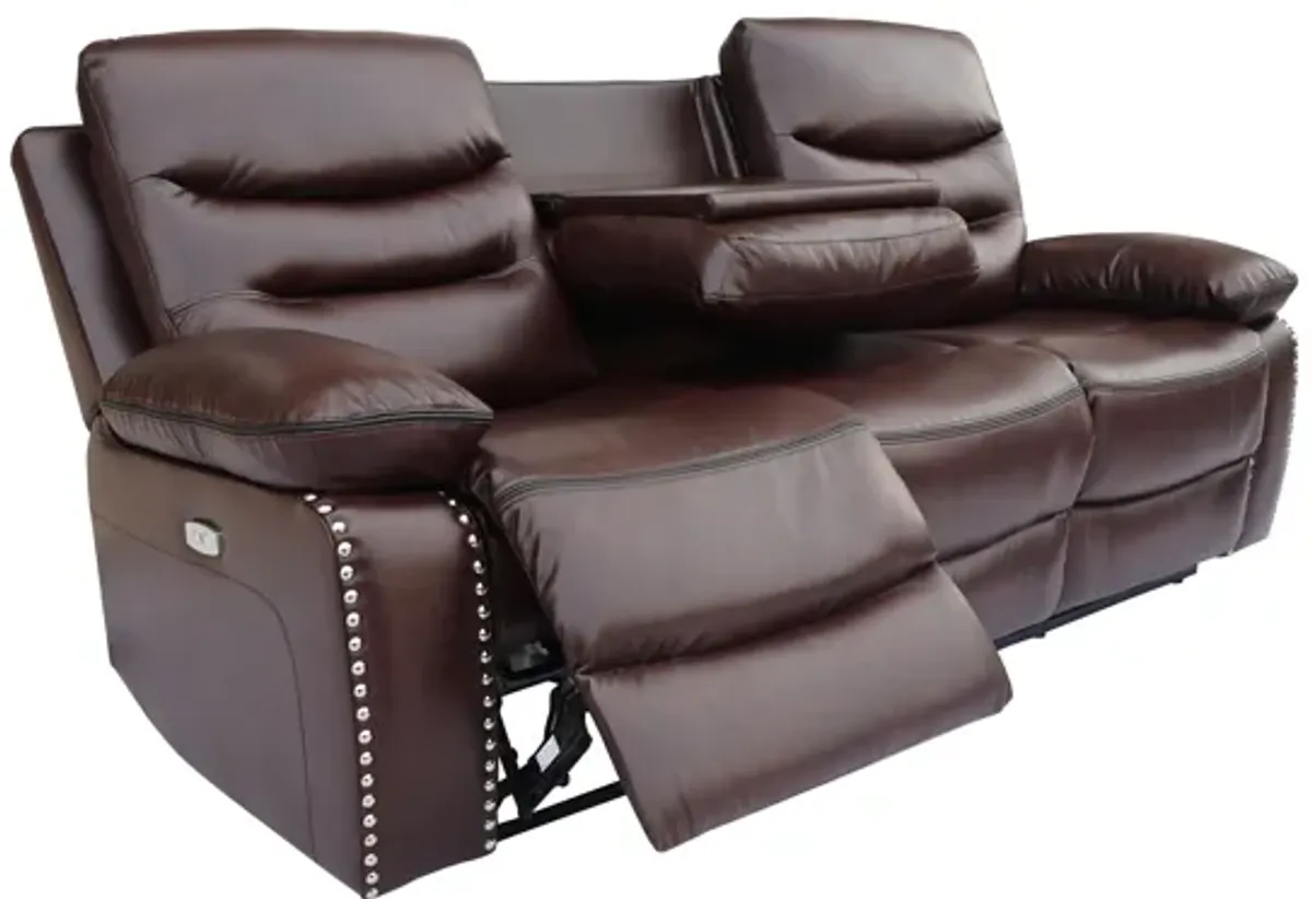 3 Piece Living Room Set: Power Reclining Sofa, Power Reclining Chair, Stationary Loveseat