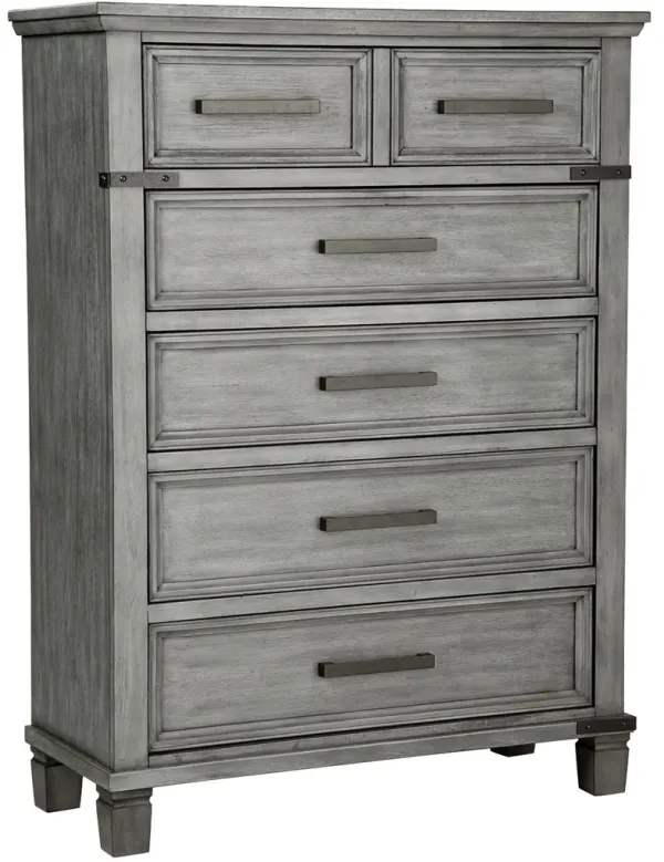 Russelyn - Five Drawer Chest - Gray