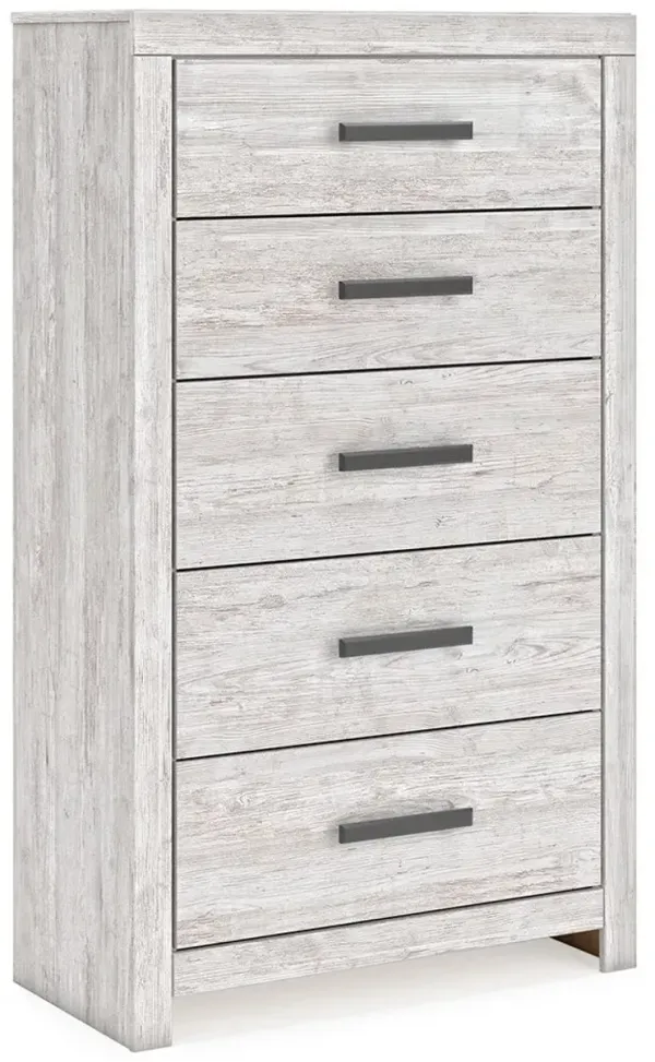 Cayboni - Five Drawer Chest - Whitewash