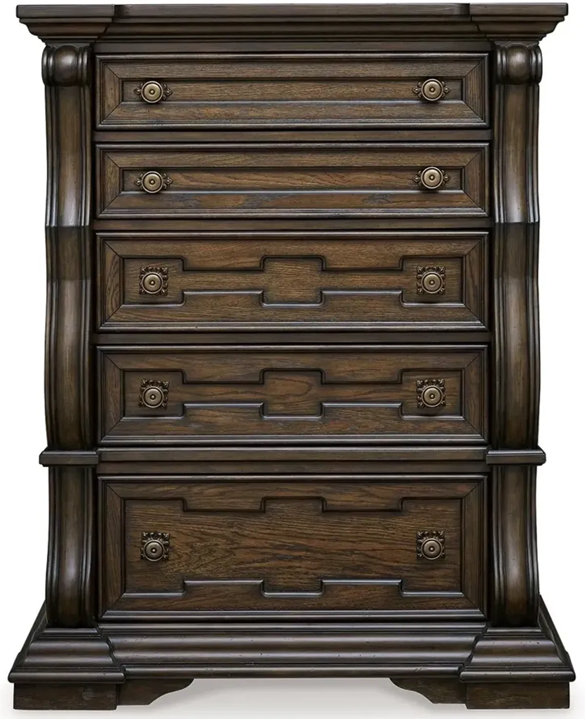 Maylee - Five Drawer Chest - Dark Brown