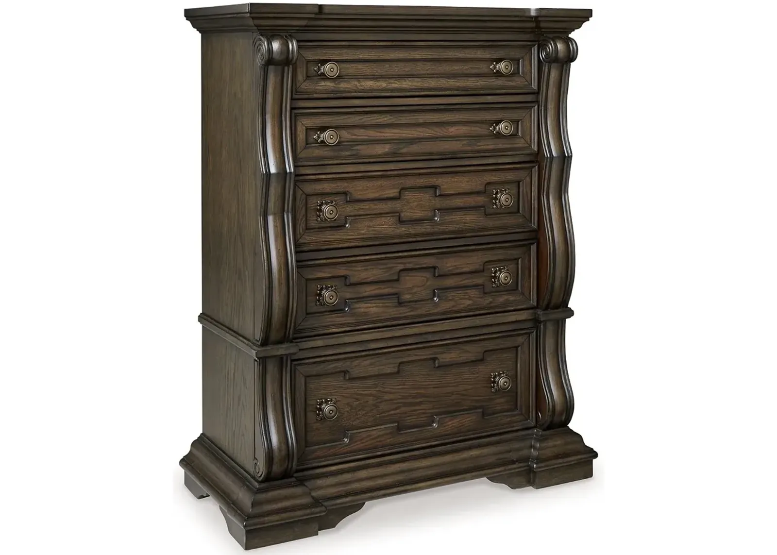 Maylee - Dark Brown - Five Drawer Chest