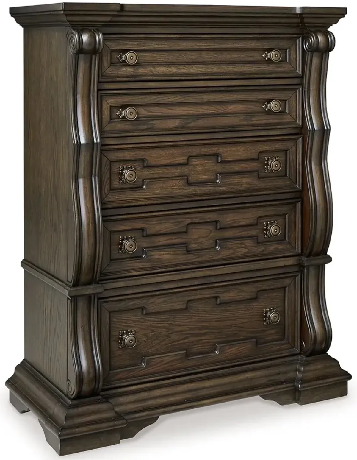 Maylee - Five Drawer Chest - Dark Brown