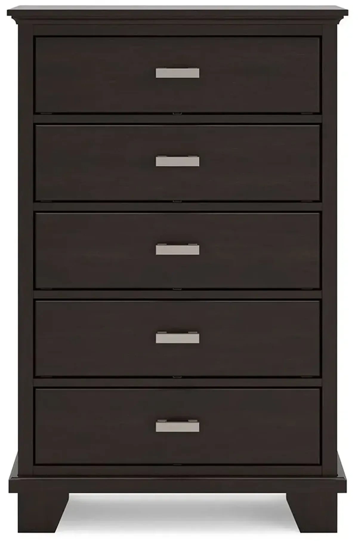 Covetown - Dark Brown - Five Drawer Chest