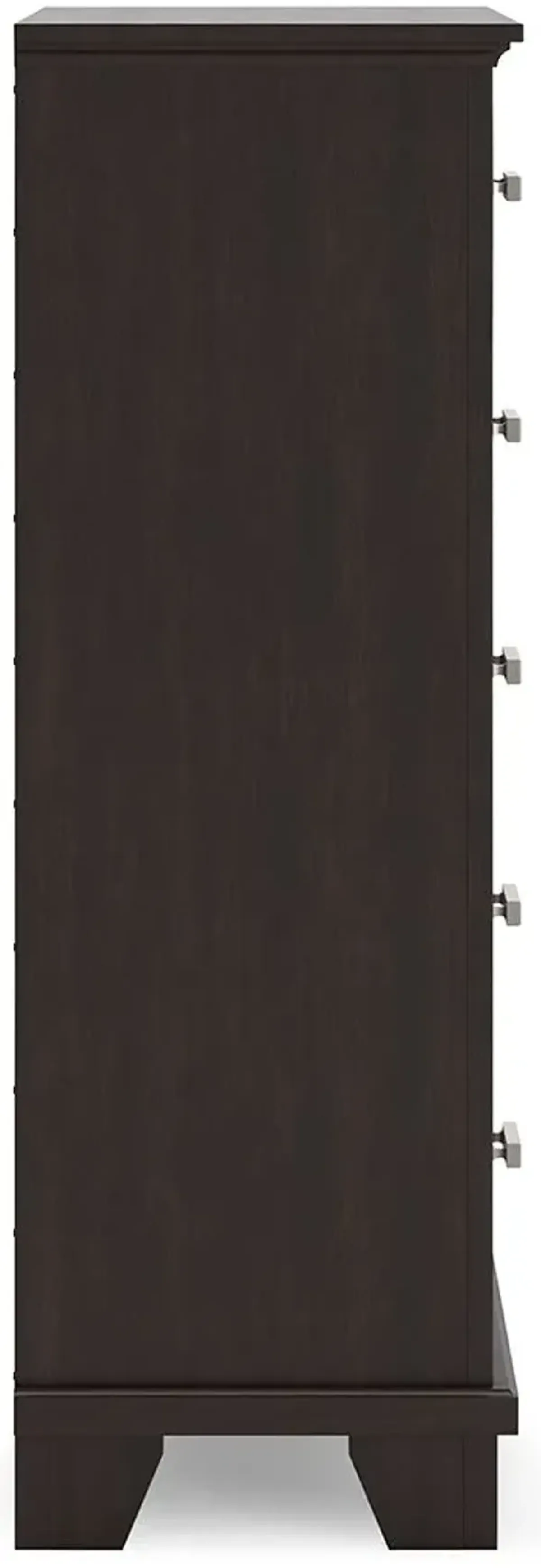 Covetown - Dark Brown - Five Drawer Chest