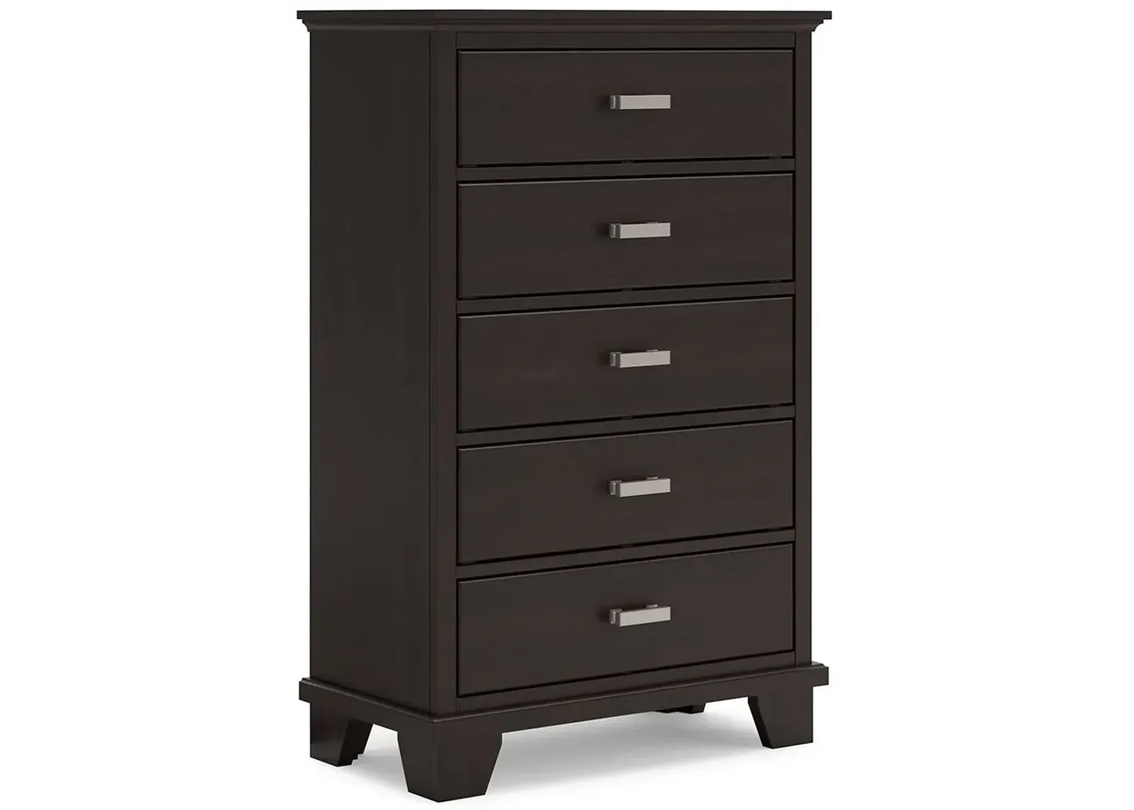 Covetown - Dark Brown - Five Drawer Chest