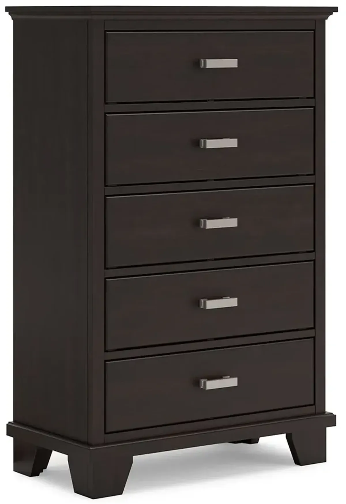 Covetown - Five Drawer Chest - Dark Brown