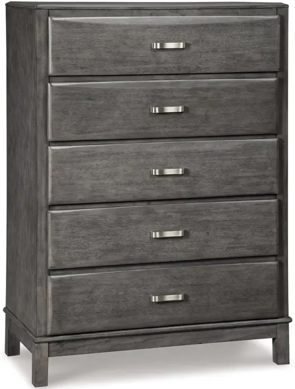 Caitbrook - Gray - Five Drawer Chest