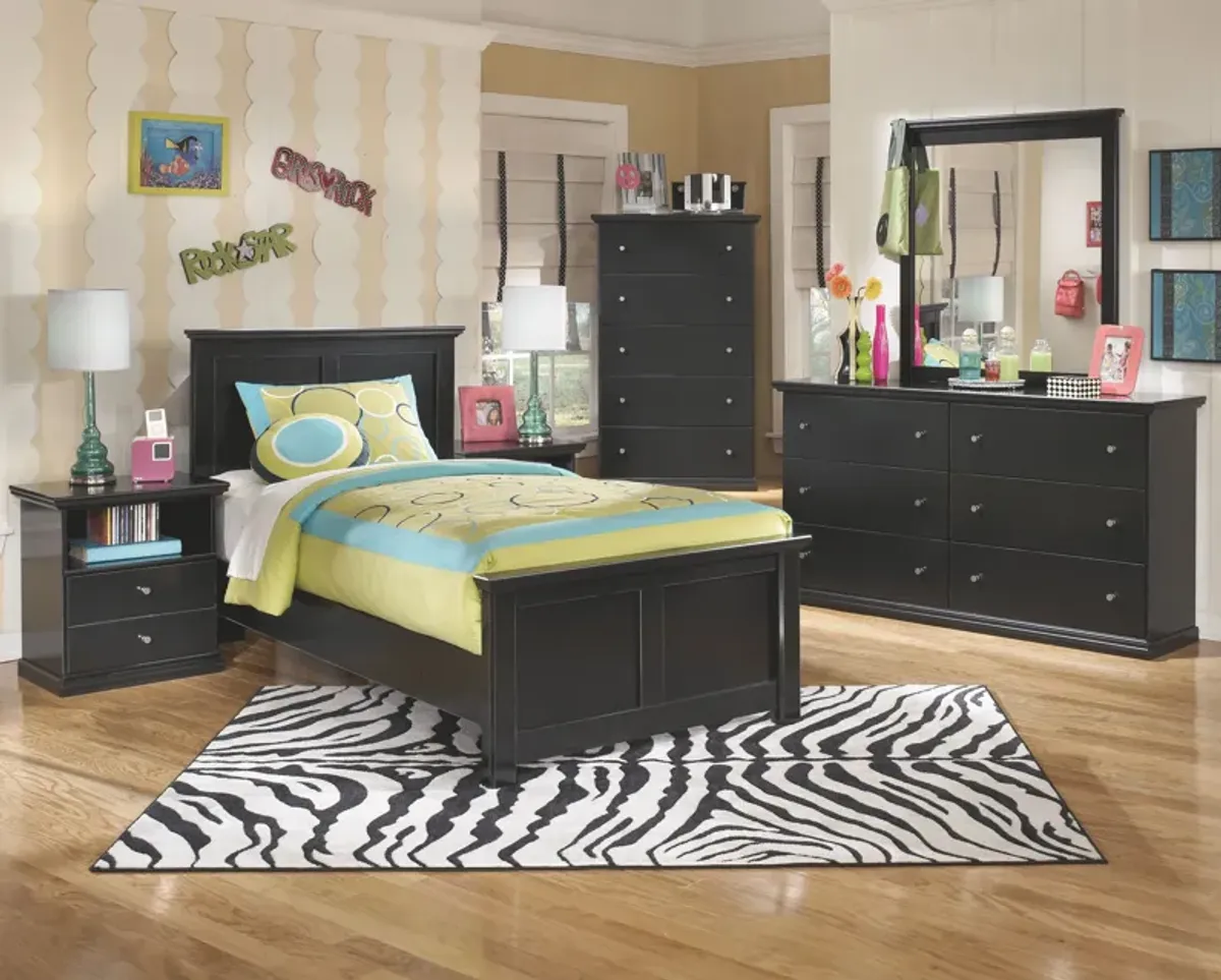 Maribel - Black - Five Drawer Chest