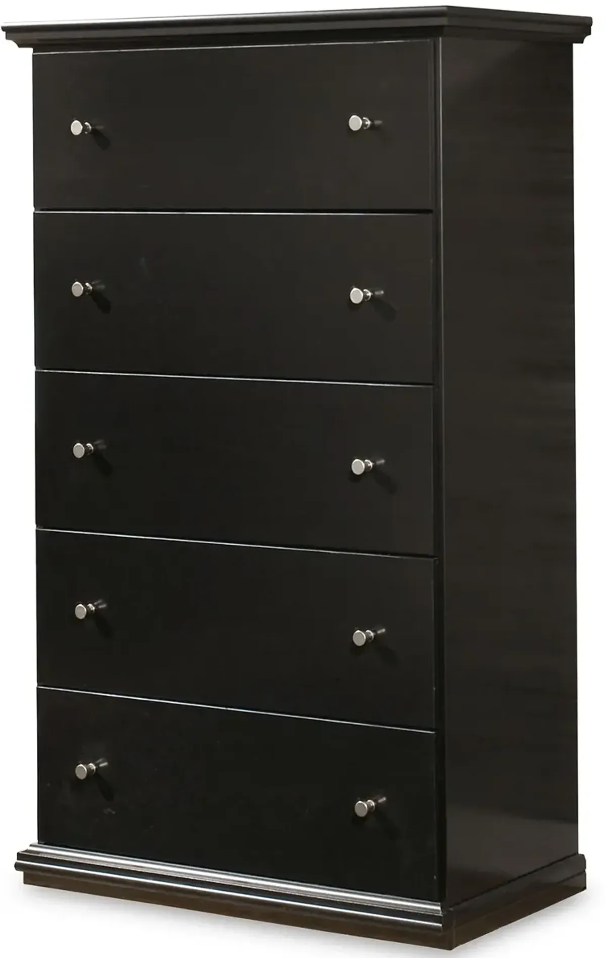 Maribel - Black - Five Drawer Chest