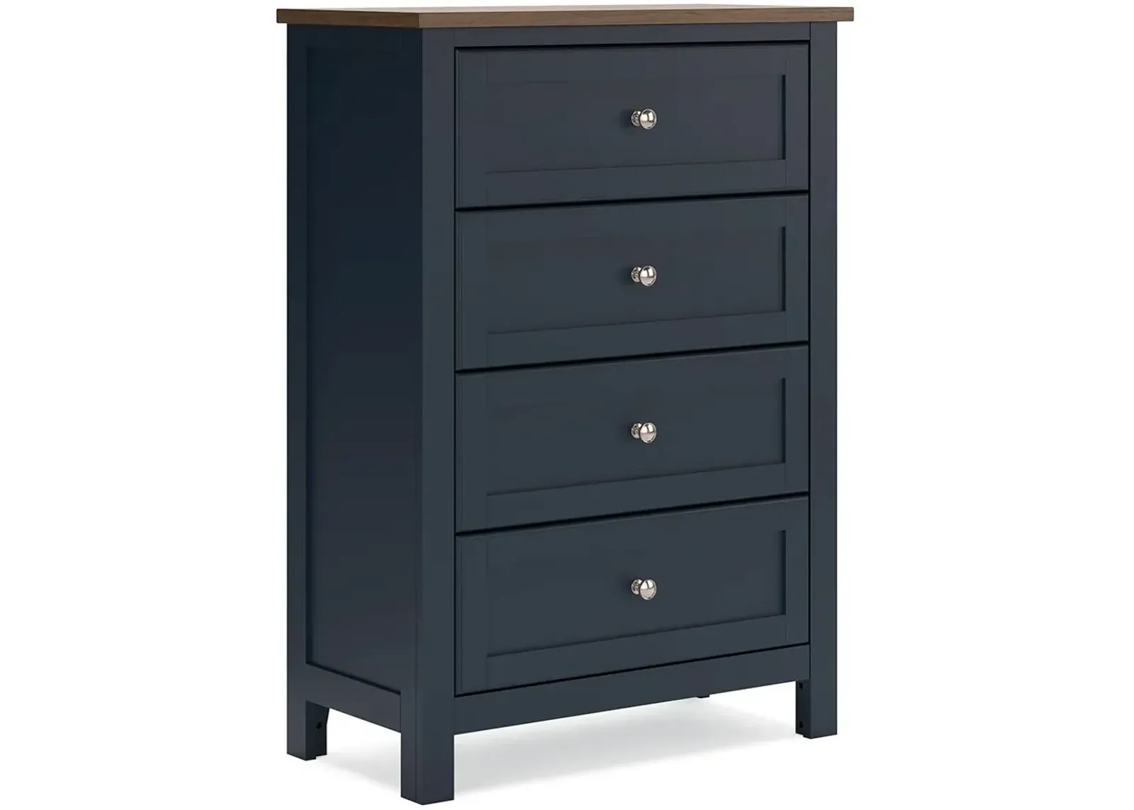 Landocken - Brown / Blue - Four Drawer Chest