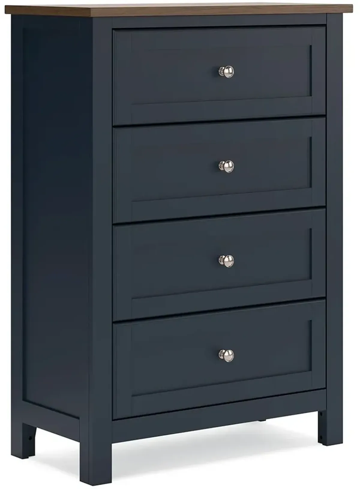 Landocken - Brown / Blue - Four Drawer Chest