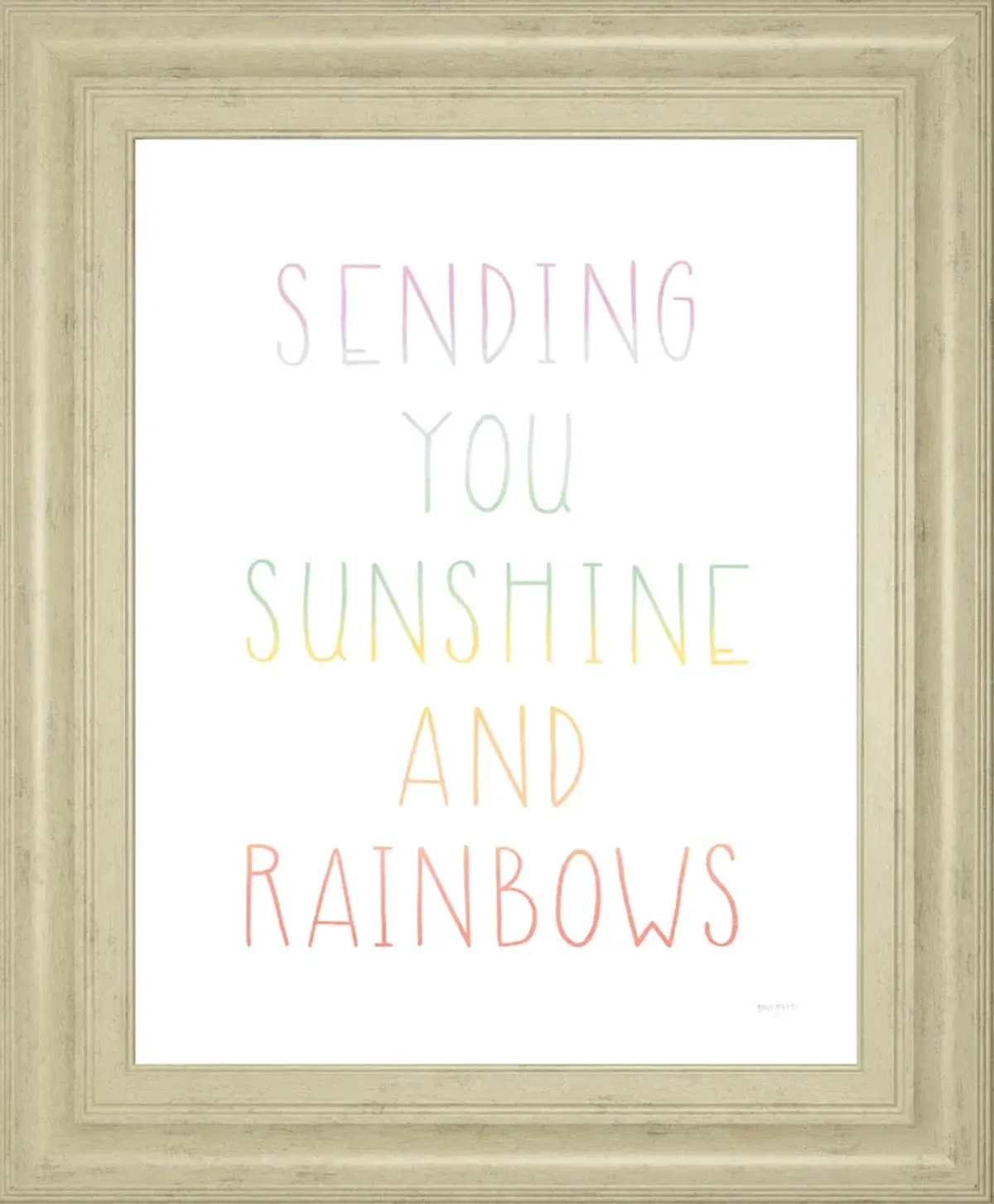 Lets Chase Rainbows VI By Jenaya Jackson - Framed Print Wall Art - White