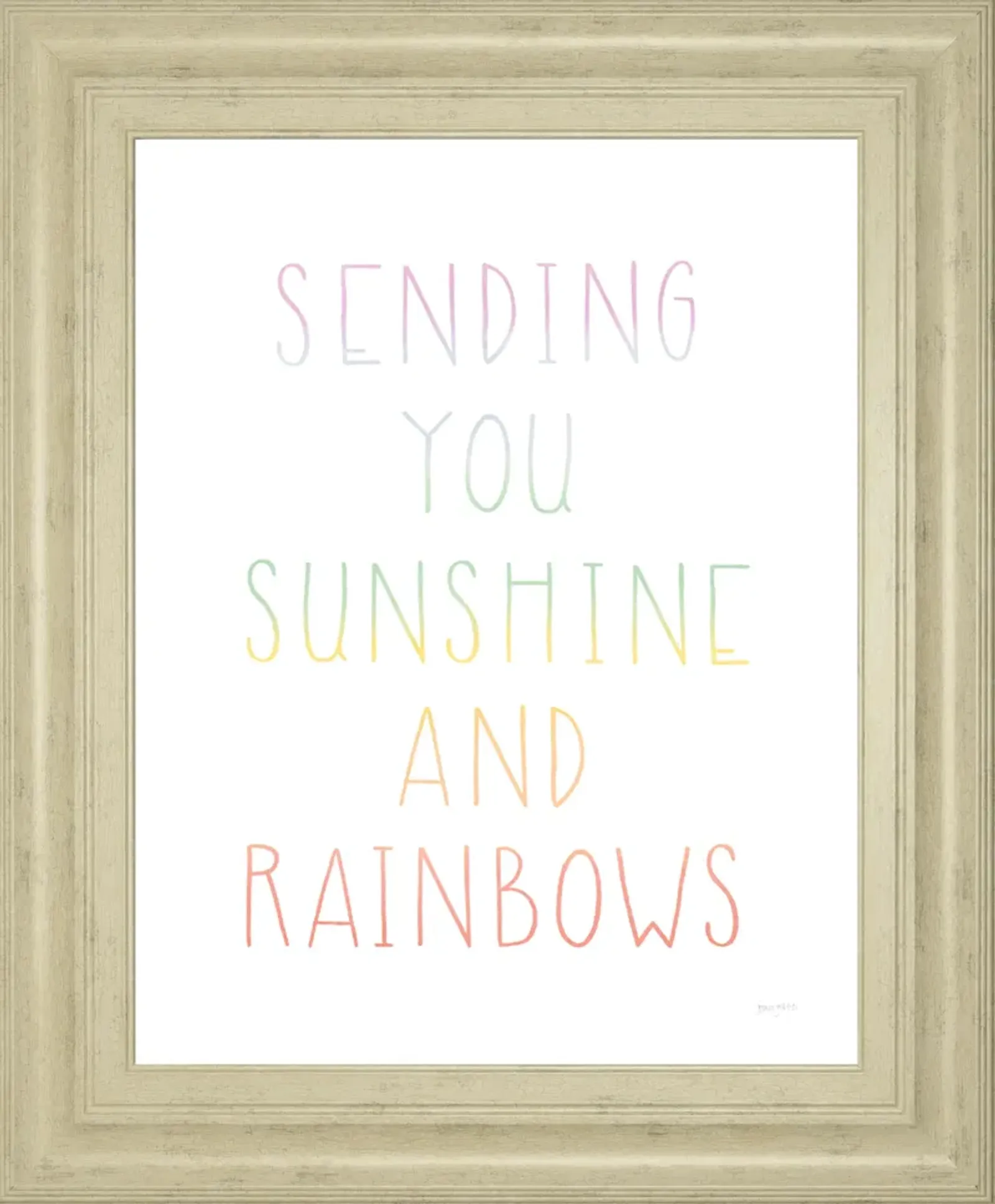 Lets Chase Rainbows VI By Jenaya Jackson - Framed Print Wall Art - White