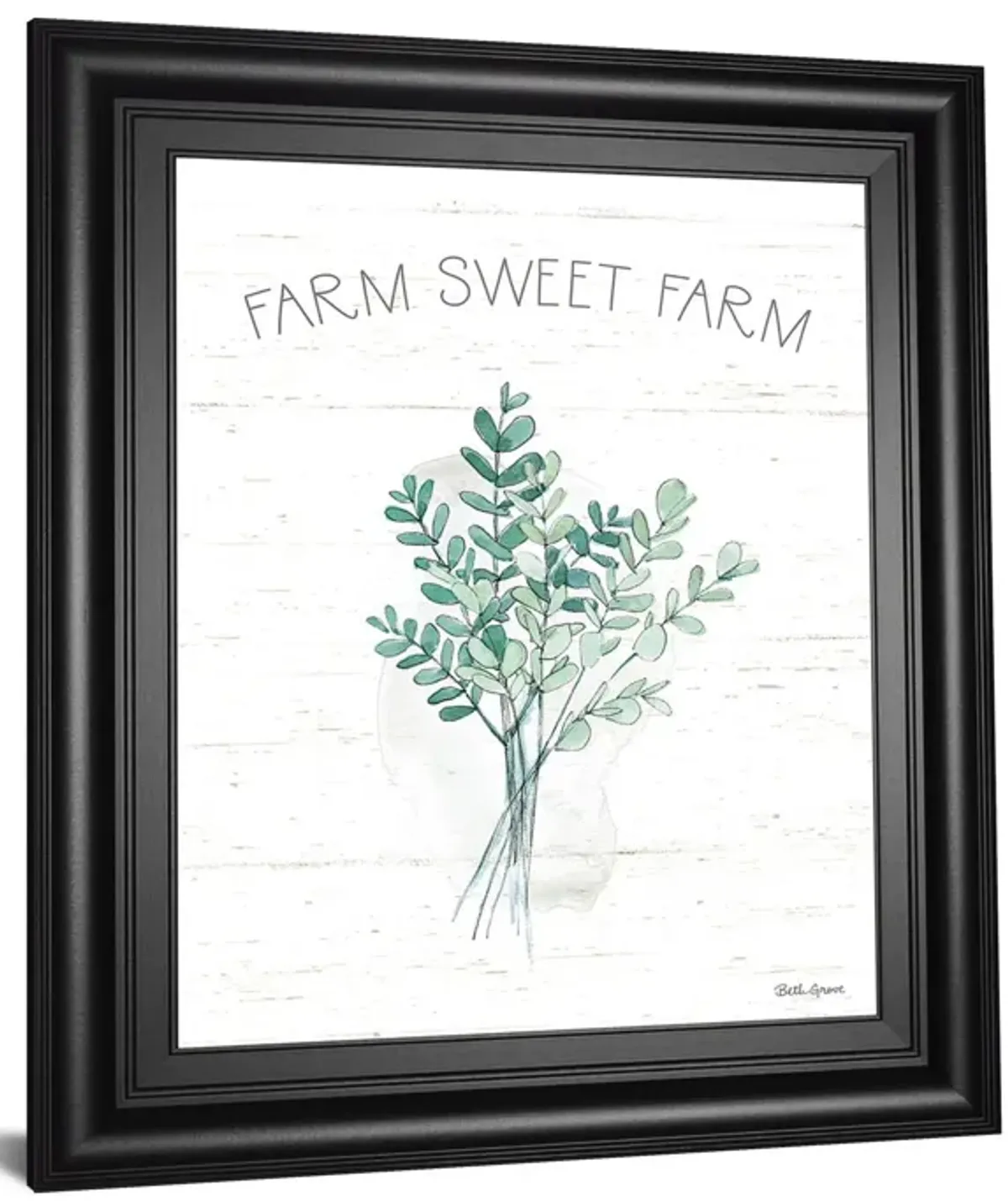 Farmhouse Cotton V By Beth Grove - Framed Print Wall Art - White