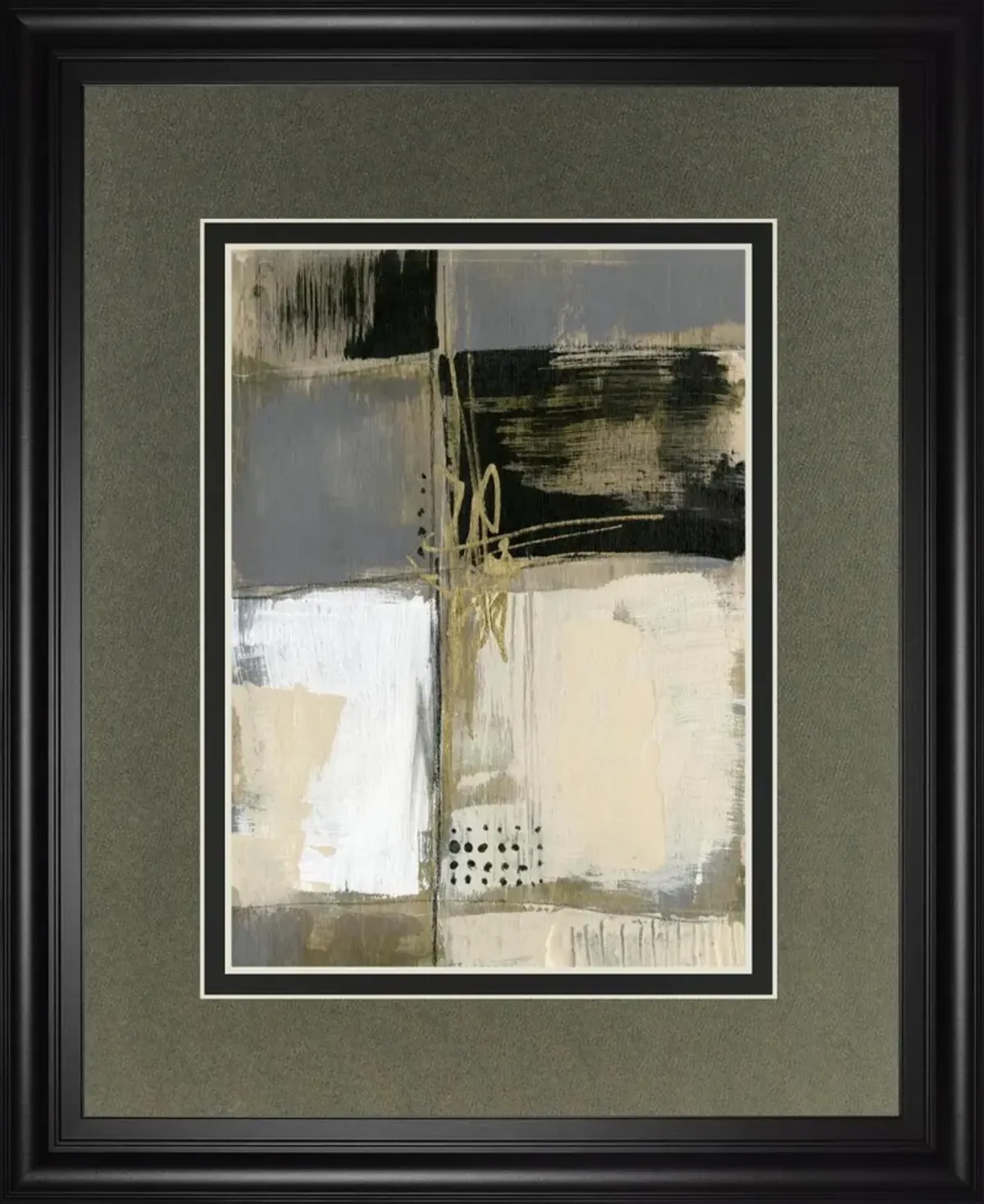 34x40 Neutral Divisions III By Jennifer Goldberger - Dark Gray