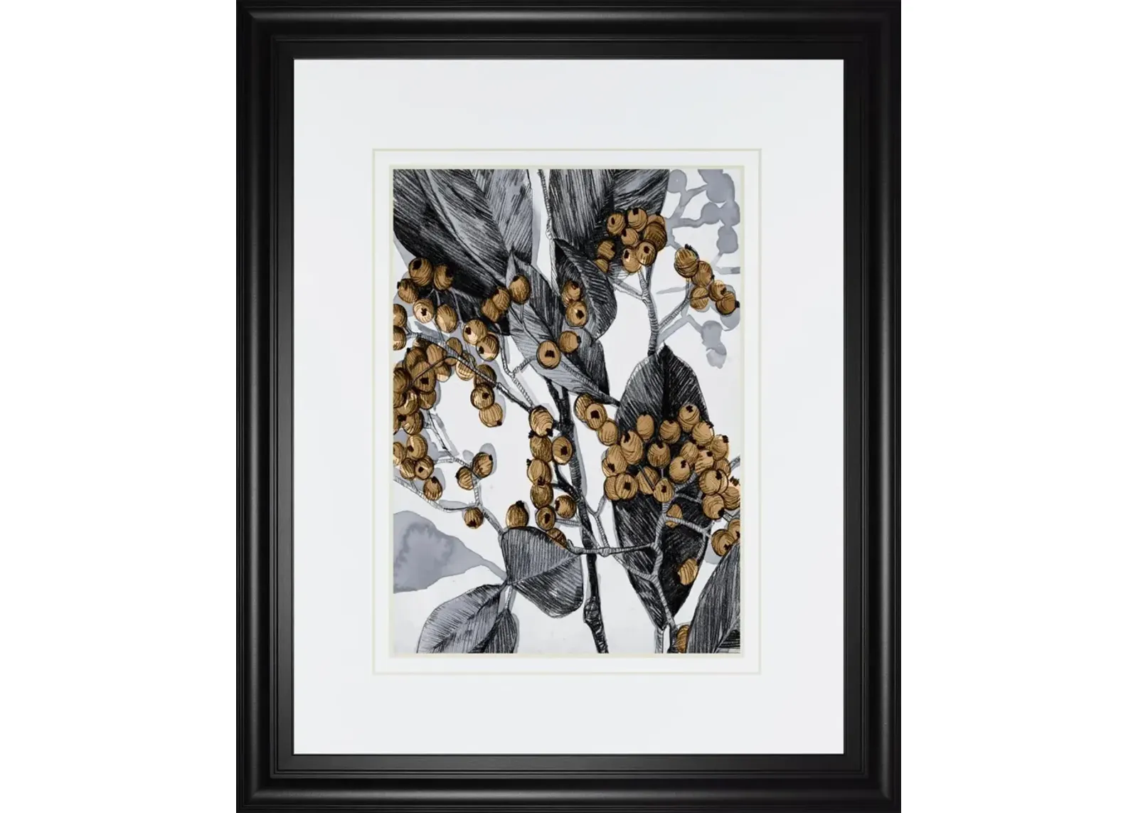 34x40 Holly Shadow II By Emma Caroline - Dark Gray