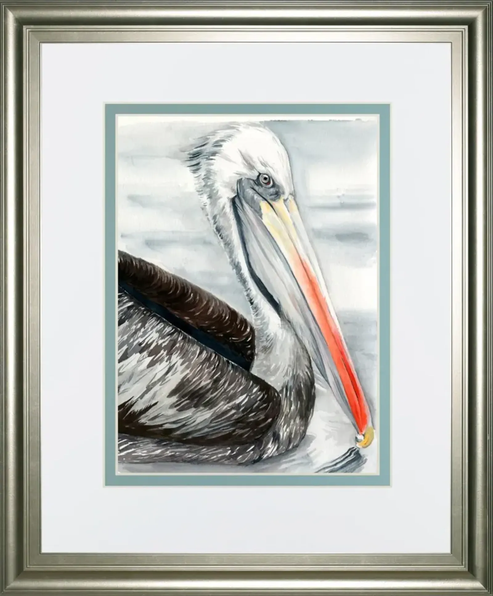 34x40 Grey Pelican I By Jennifer Paxton Parker - Dark Gray